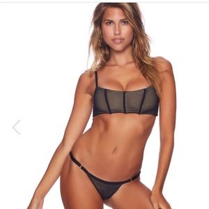 Beach Bunny Ava Top and Skimpy Bottom - Black